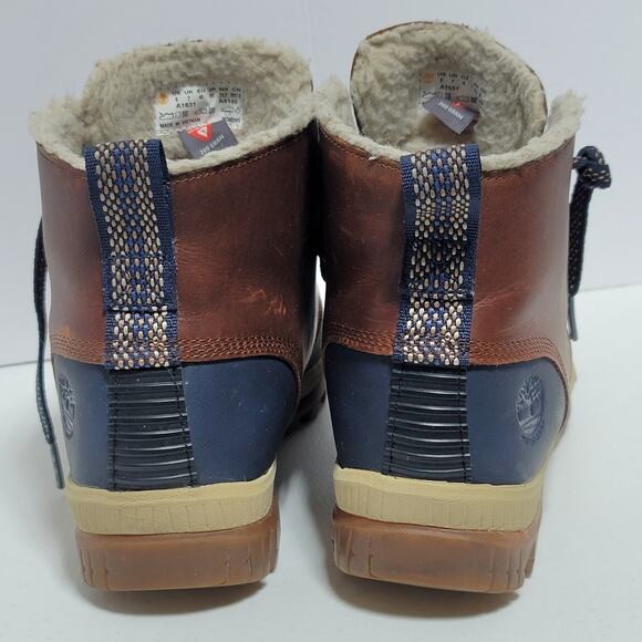 TIMBERLAND Mt Hayes Womens Brown Waterproof Leather Chukka Boots Sz 9 Navy Blue - Picture 6 of 12